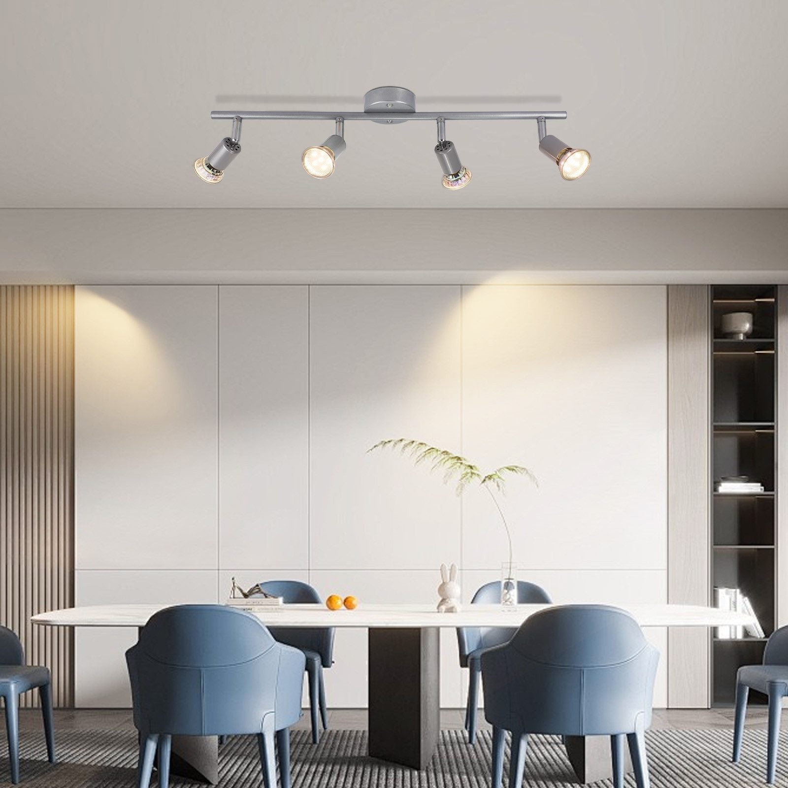 ZMH Faretto da soffitto 4 fiamme GU10 moderni per corridoio con lampadine incluse