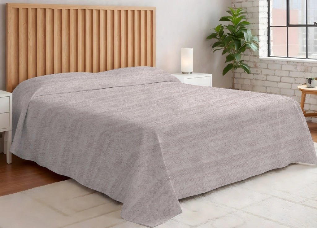 Copriletto Tessuto Piquet Primavera Estate In 100% Cotone Disegno Bon Bon - singolo - Beige