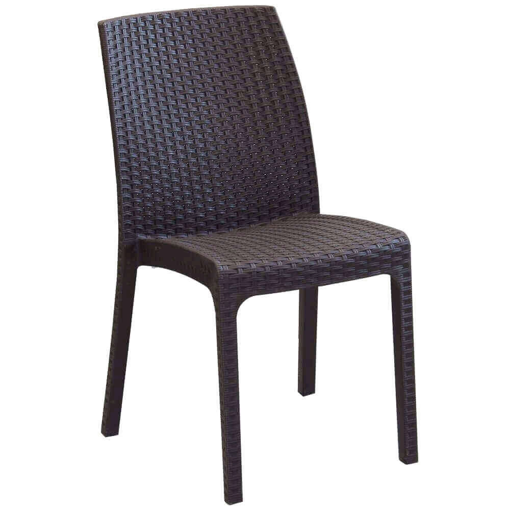 Sedia da Giardino Impilabile in Wicker cm 47x59x86 - VIRGINIA