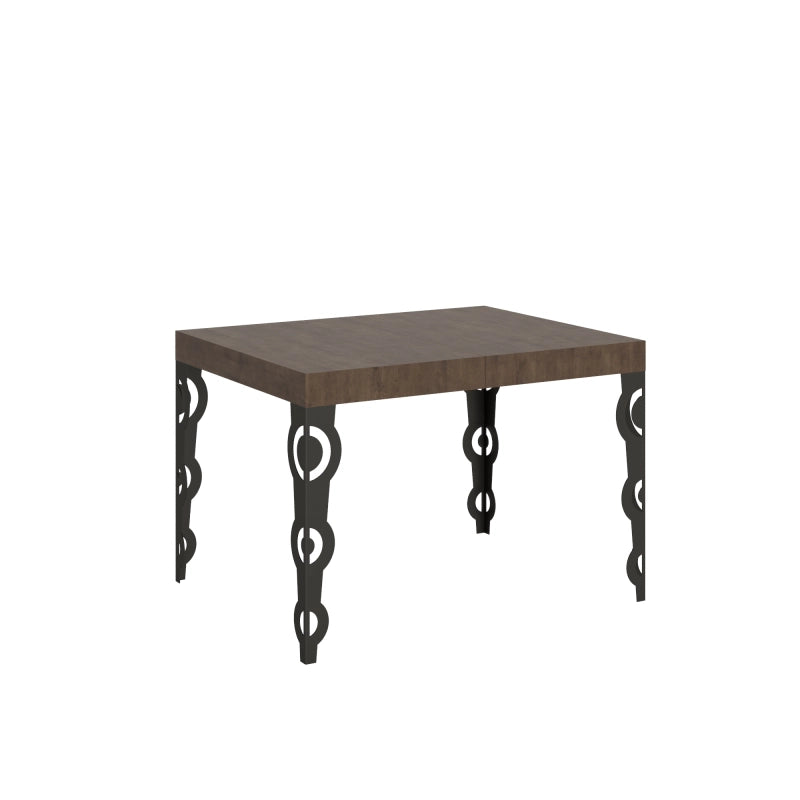 Tavolo allungabile 70x110/194 cm Karamay telaio Antracite - Noce