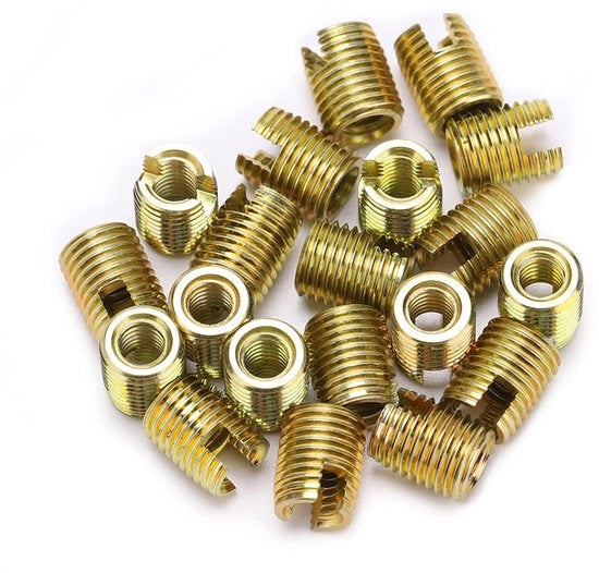 Insetti a viti autoalimentanti - Acciaio inossidabile - M6x1 - Interno M10x1.5 - 20 pezzi - Per diverse applicazioni