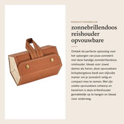 Cassaforte per occhiali pieghevole - 5 Compartimenti - Design compatto - Organizzatore per occhiali - Materiale PU - Cassaforte per occhiali portatile