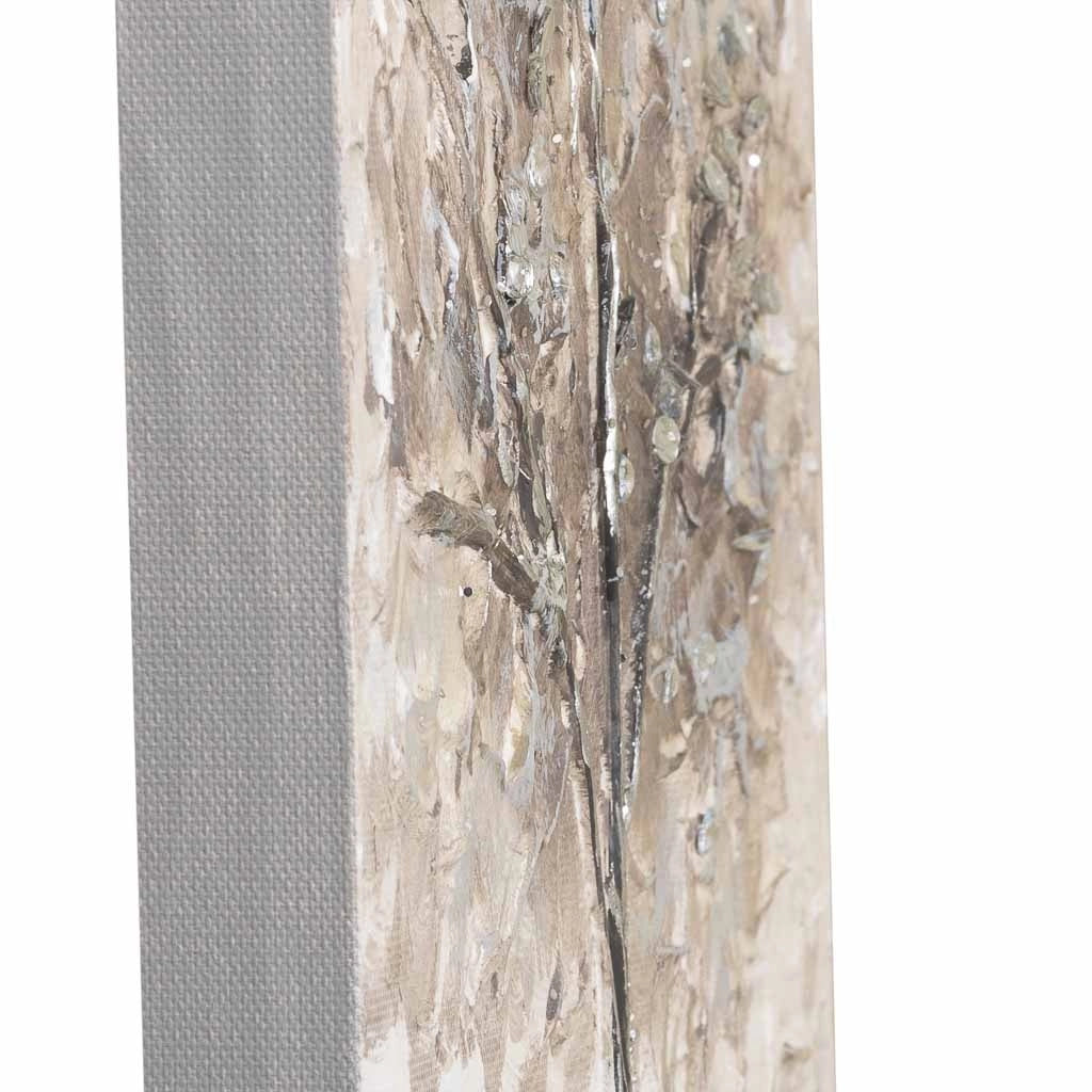 Quadro dipinto a mano con rilievo grigio 30x60x2,5h