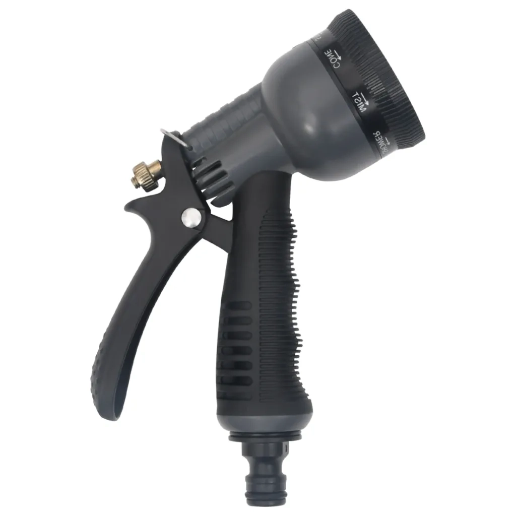 Tubo da Giardino con Ugello Spray Argento 0,6" 30 m in Acciaio 154513