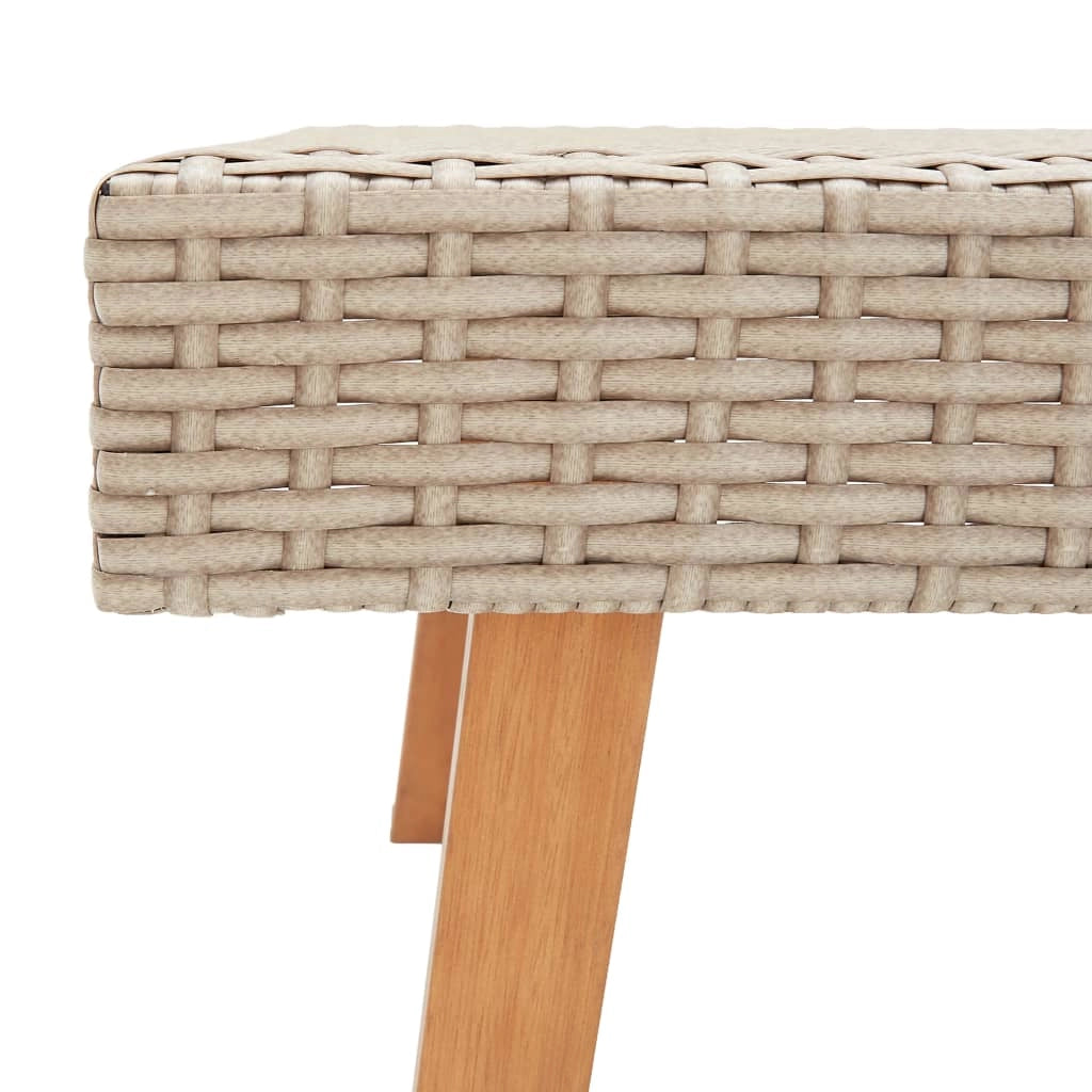Mobili da giardino mobili da esterno Set di mobili da 4 pezzi con cuscini in resina intrecciata beige 02_0016174