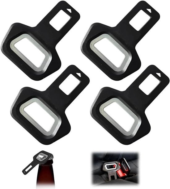 Accessori di sicurezza per auto set da 4 - clip per cintura e gancio per cintura per sicurezza in auto - Adatto a tutte le auto - Migliora la sicurezza in auto con questa comoda set.
