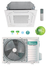 Climatizzatore Hisense Inverter Cassetta 24000 BTU ACT71UR4RJC8 + AUW71U4RK8, Classe A++/A+, Wi-Fi Opzionale, R32