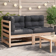 Divano da Giardino con Cuscini a 2 Posti-Sofa da Giardino-Divano da esterno in Legno Massello Pino