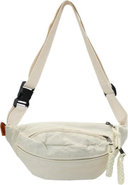 Zak da ginnastica unisex con 3 tasche laterali, cinturino regolabile, ideale per corsa e allenamento a piedi