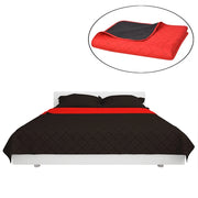 Copriletto Double-Face Trapuntato Rosso e Nero 170x210 cm CFW3626447