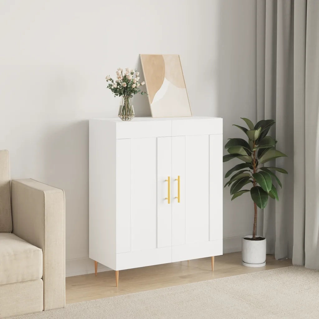 Credenza | Madia | Buffet da pranzo | Armadio da pranzo Bianca 69,5x34x90 cm in Legno Multistrato