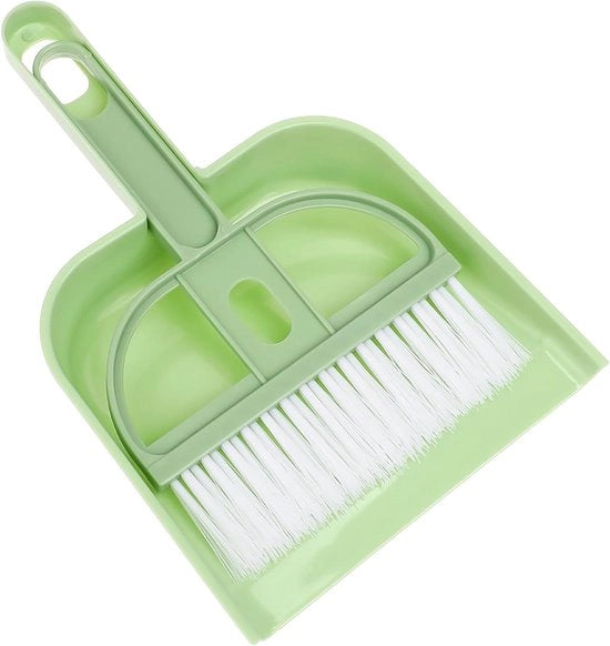 Set di Pulizia Mini per Tavolo, Scrivania e Ufficio - Allettamento Plus - Portatile e Appeso - Pulizia Giornaliera con Spazzola a Setole