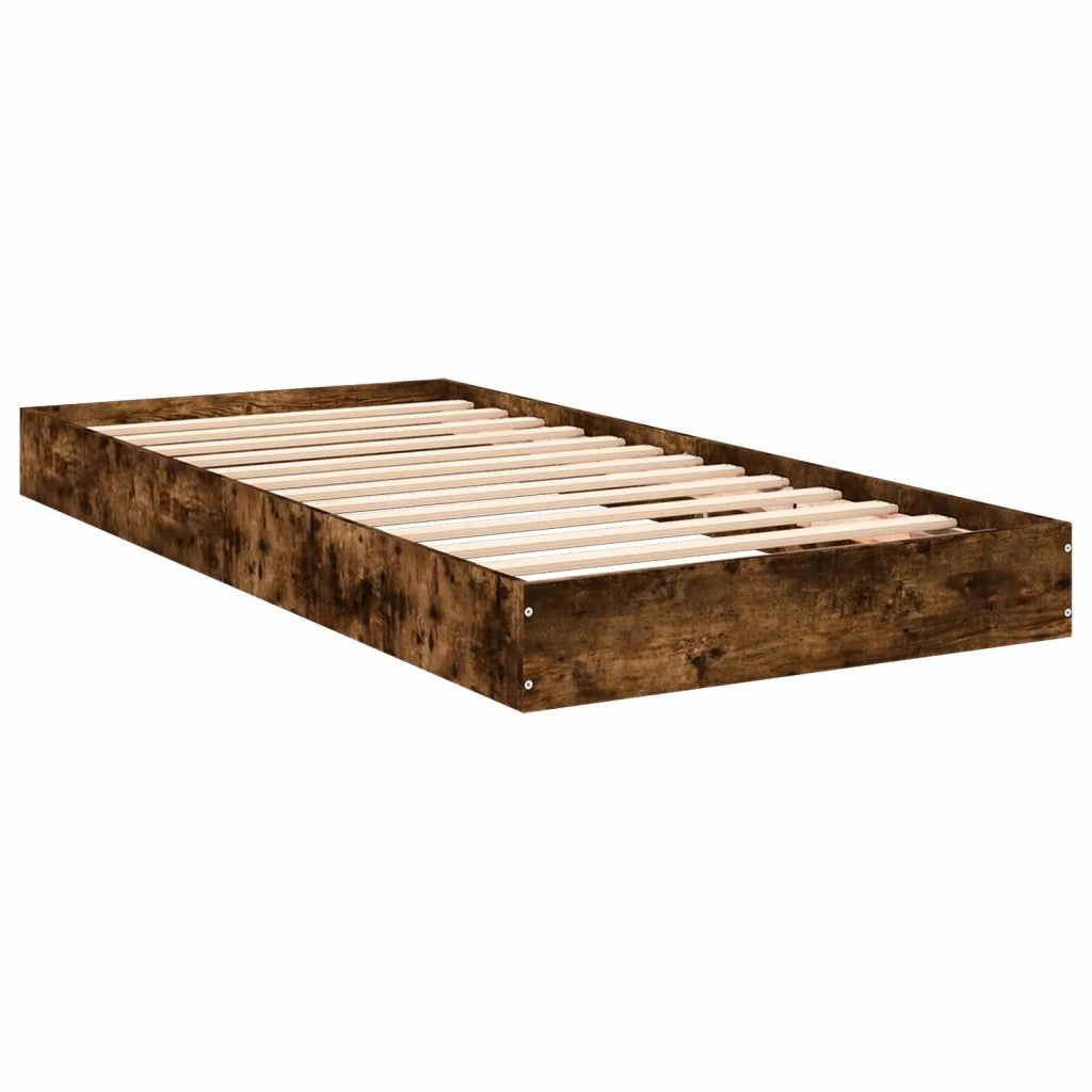 Struttura letto a pavimento Rovere Fumo 80 x 200 cm 8009077