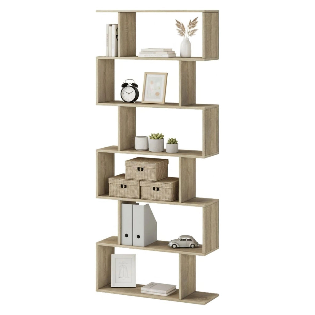 Biblioteca Clisi, Libreria 5 Ripiani, 80x25x191h cm Marrone Rovere