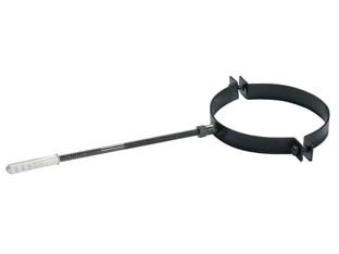 COLLARE REGGITUBO PER STUFE A PELLET IN ACCIAIO VERNICIATO NERO OPACO- - ø mm.100 - 1 pezzi SAVE