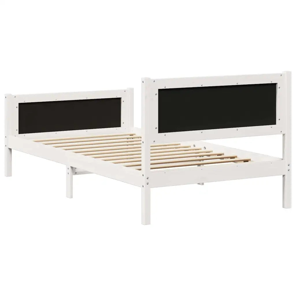 Struttura del Letto Bianco e grigio chiaro 100 x 200 cm 878493