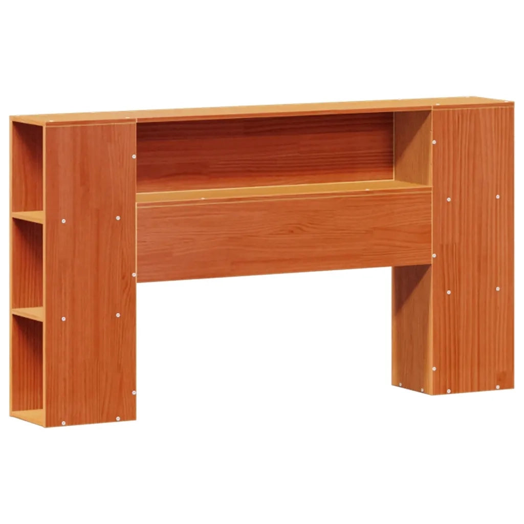 vidaXL Letto Libreria senza Materasso Marrone Cera 135x190 cm in Pino