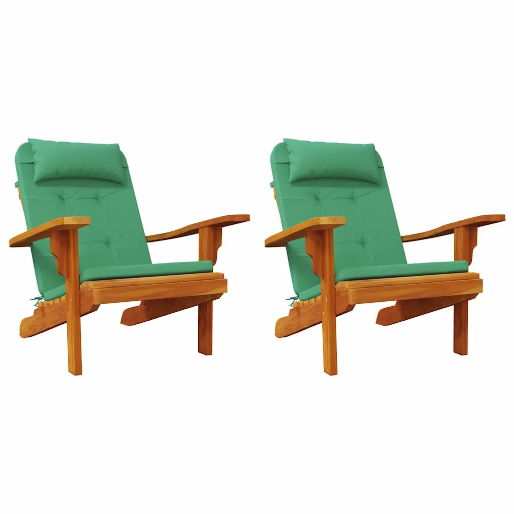 Cuscini per sedie 2 pcs Verde 58 x 77 x 4,5 cm Tessuto Oxford 361835