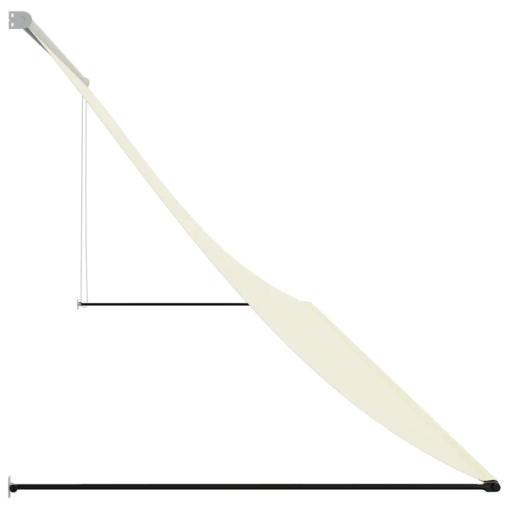 Tenda da Sole Retrattile Crema 350x150 cm in Tessuto e Acciaio 368762