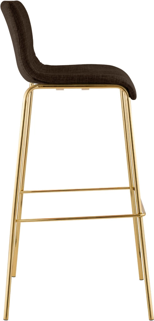 Sgabello da bar Hoover in tessuto 4 piedi oro 2