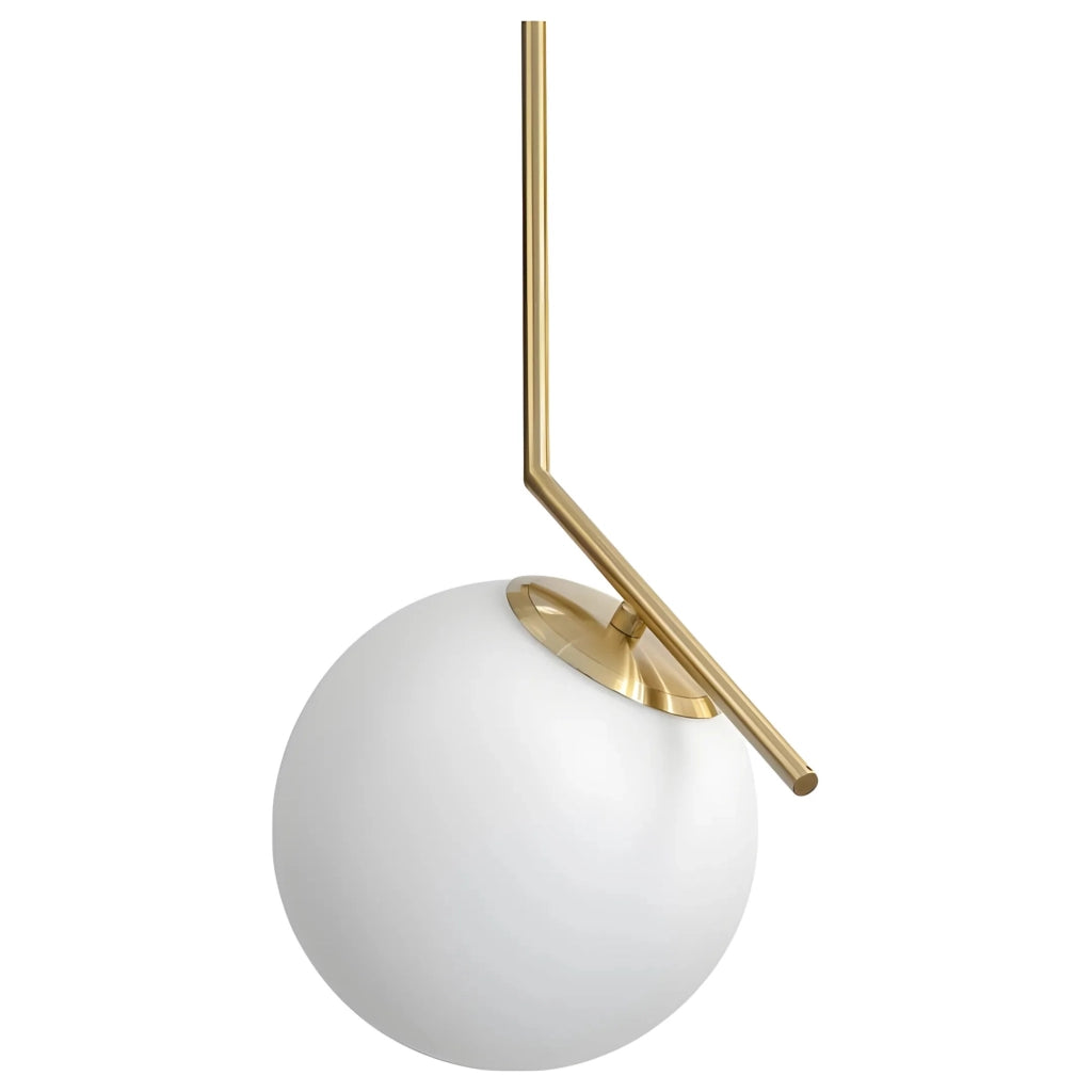 Lampada Da Soffitto Pensile Di Vetro Palla Oro Bianco Oro G106-1w Gold White