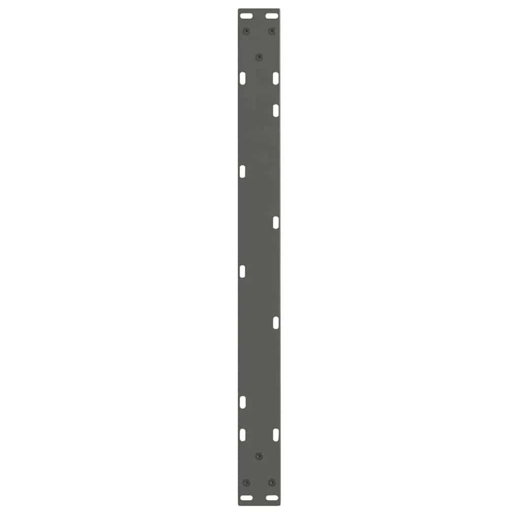 Set di 2 gambe regolabili per tavolino da caffè a forma di V 70 x 42 x 43 cm design moderno acciaio antracite 02_0056926