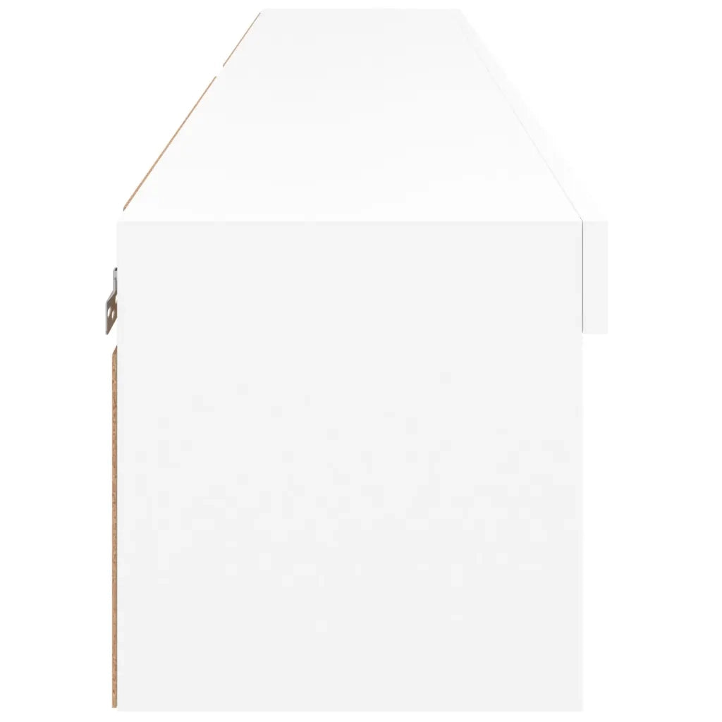 Mobili Porta TV con Luci LED 2 pz Bianchi 80x30x30 cm 837142