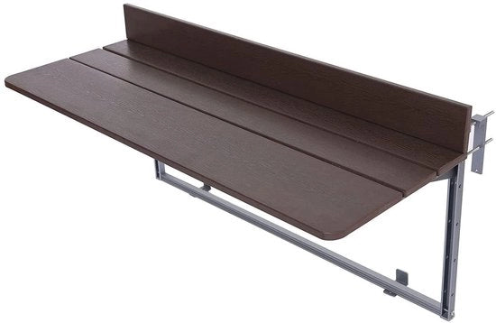 Tavolo per Balcone Inclinabile - Altezza Regolabile - Profilo in Alluminio - Impermeabile - Duraturo - Ideale per Piccole Superfici - Tavolo Opportuno