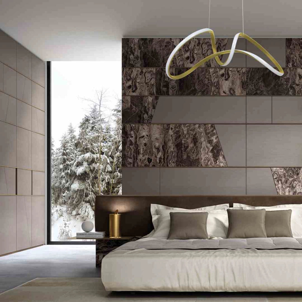 Lampadario a sospensione Milagro Tesoro oro LED 48W