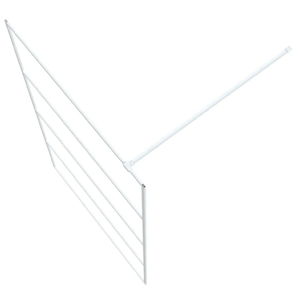 Parete Doccia Walk in Bianca 115x195 cm Vetro Trasparente ESG