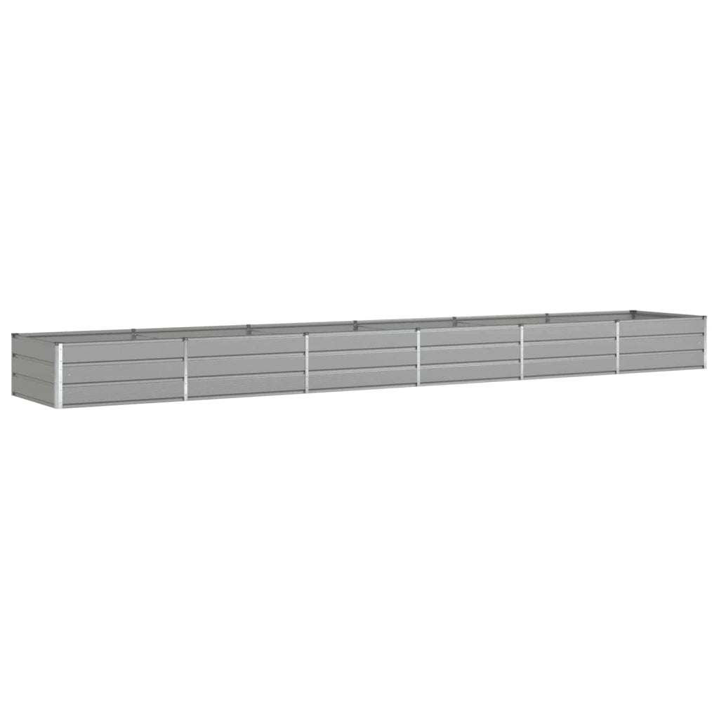 Fioriera rettangolare moderna esteticamente gradevole 195 x 100 x 45 cm in acciaio zincato grigio chiaro 02_0059214