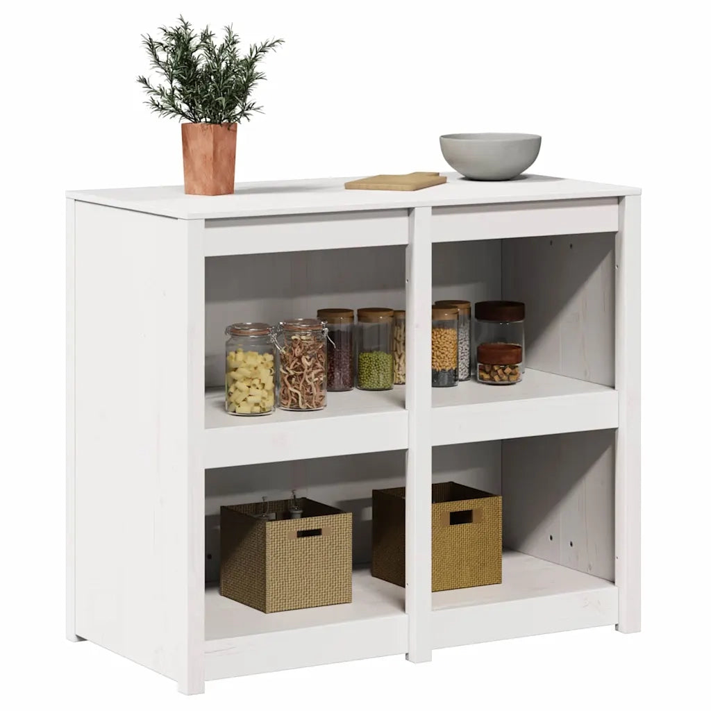 Mobile da cucina-Armadio da cucina Bianco caldo 106 x 55 x 92 cm Pino massello
