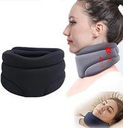 Sostegno Cervicale - Correzione Posizione Avanti - Prevenzione Ronzio - Sostegno Cervicale Nera morbida per Uomini e Donne - Supporta il Cervicale - Sostegno Universale per Capo, Regolabile e Lavabile = Nero