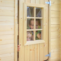 Casetta per Bambini - L111xL113xA121cm/0,9 m2 - Timbela M570R-1 (tetto rosso)