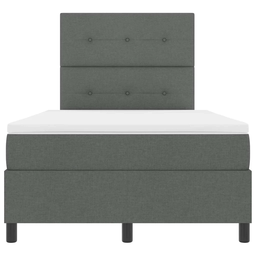 Letto a molle con strisce LED Grigio scuro 120 x 190 cm Tessuto 3342852