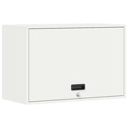 Elegante armadio da garage a parete moderno e compatto 80 x 40 x 53 cm acciaio bianco 02_0052838