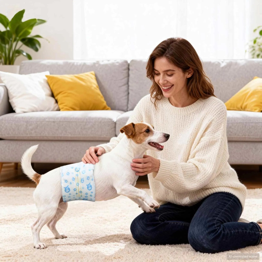 Pannolino usa e getta per cani maschi 30 pcs Bianco XS 42025274