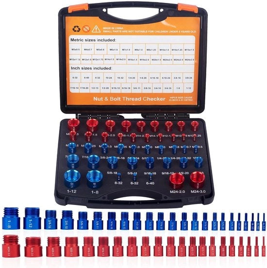 Kit di viti e bulloni in acciaio di carbonio 44 pz - Set di viti e bulloni portatile - Rimosso - Facile da utilizzare - Set di viti e bulloni