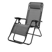 Poltrona relax da esterno colore antracite 90x108x64 cm