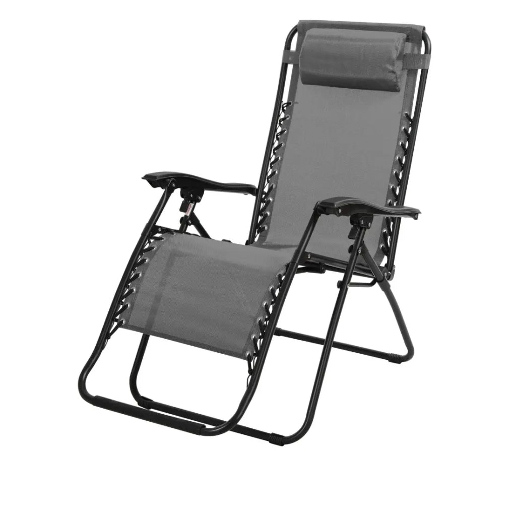 Poltrona relax da esterno colore antracite 90x108x64 cm