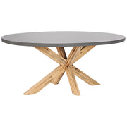 Tavolo da giardino Grigio Legno chiaro Cemento Acacia 190 x 100 cm Arredo giardino Stile industriale