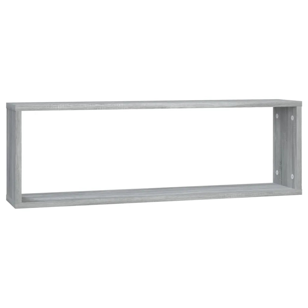 Mensole Cubo Muro | Mensola a parete 4 Grigio Sonoma 80x15x26,5 Legno Multistrato
