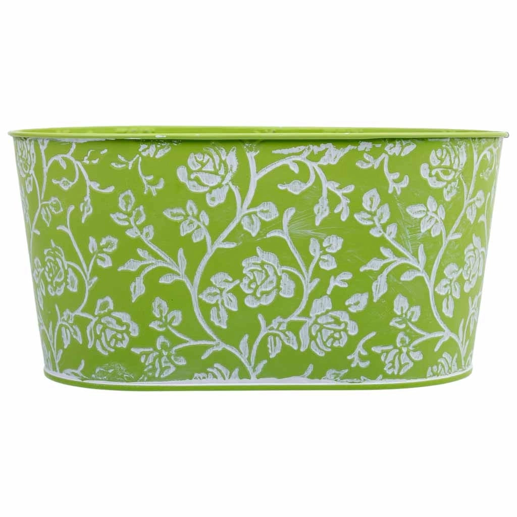 Cestino in metallo verde 22,5x13,5x11,5 B20x11