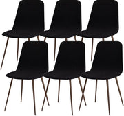Set di copridischi, 6 pezzi, allungabile, copridischi per sedie da tavolo, universale, lavabile, stile scandinavo, copridischi per sedie da cucina, per hotel, per banchetti, diagonali, nero