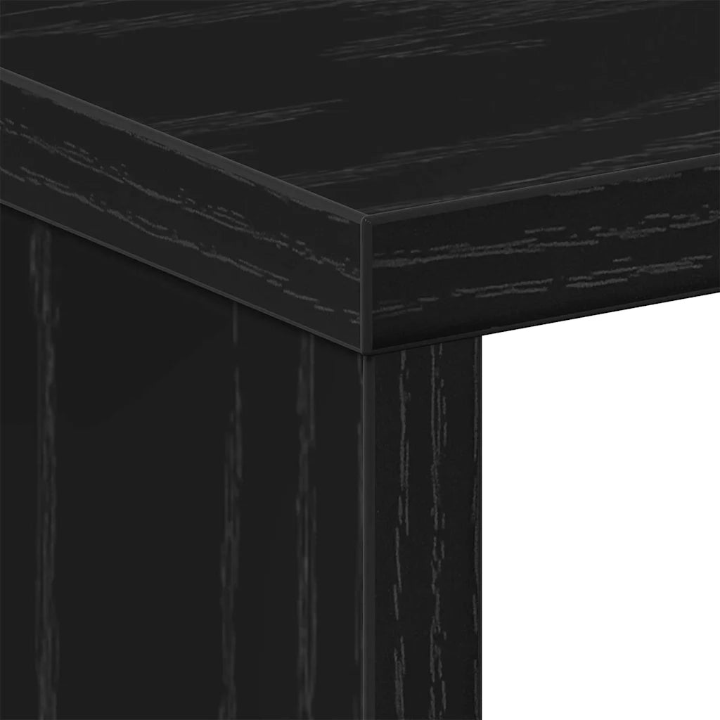 Comodino | Armadio da Notte | Mobiletto da notte Rovere Nero 50 x 30 x 51,5 cm