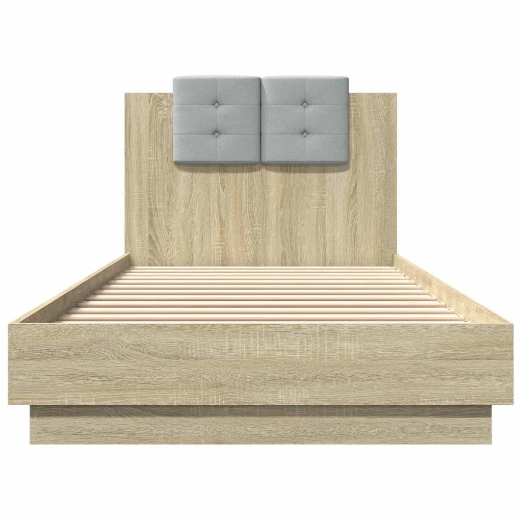 Letto con LED Rovere Sonoma 80 x 200 cm Legno ingegnerizzato 3429662