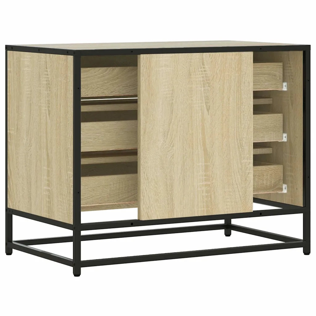 vidaXL Cassettiera Rovere Sonoma 70x41x56 cm in Legno Multistrato