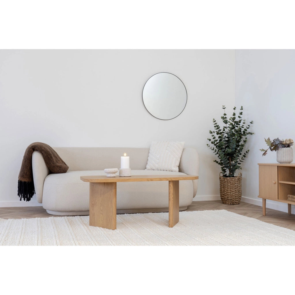 Specchio con Cornice Jersey, Argento, Metallo, 60x60x0,5 cm
