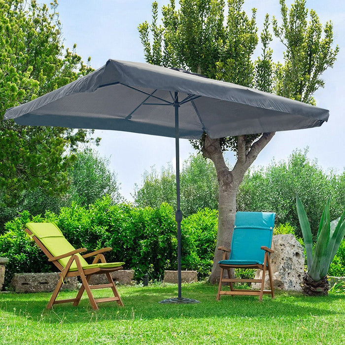 Ombrellone Tondo da Giardino Ø2,7 m 6 Stecche Grigio