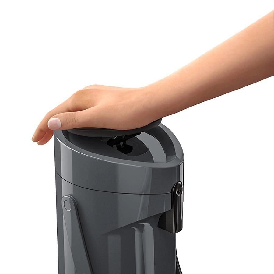EMSA 515706 Ponza Caraffa Isotermica con Pompa 1,9 L Materiale Vetro Doppio Isolante Colore Antracite